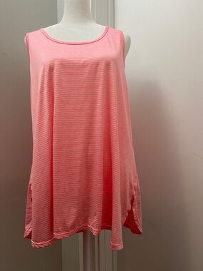 Athletic Works Pink Ribbed Swing Tank Top